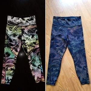 Athleta Lightning Swirl Reflective 7/8 Tight Small Petite